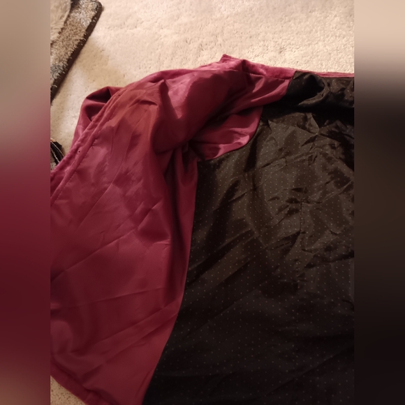 Covington~Vintage Purple Magenta Button Down Velvet Utility Jacket - Picture 12 of 13